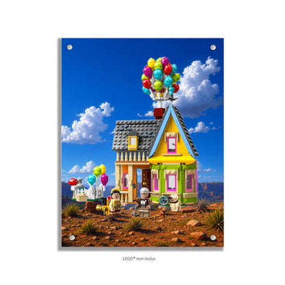 Wanddisplay LEGO® 43217 Het huis uit Up, 3 afwerkingen