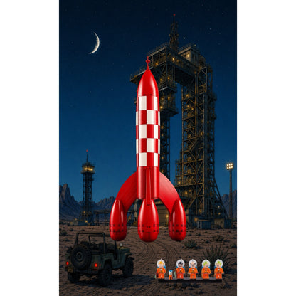 Wall display for LEGO® Ideas Tintin's Rocket 21367