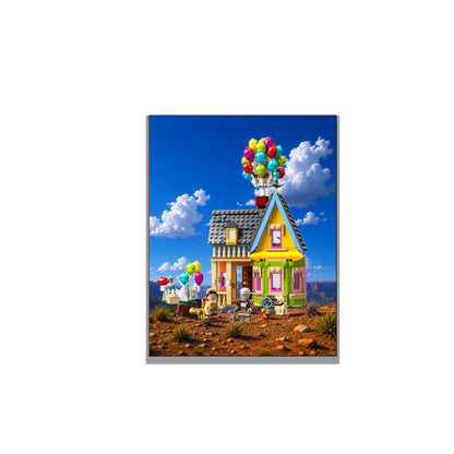 Wanddisplay LEGO® 43217 Het huis uit Up, 3 afwerkingen