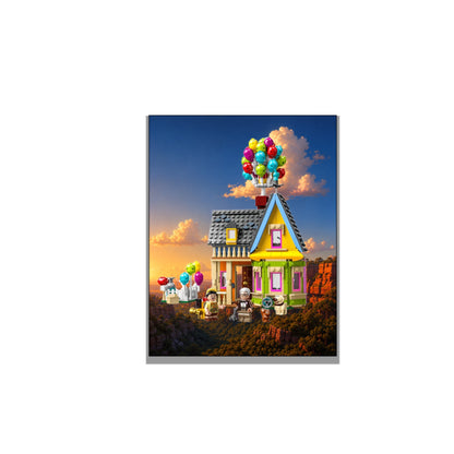 Wanddisplay LEGO® 43217 Het huis uit Up, 3 afwerkingen