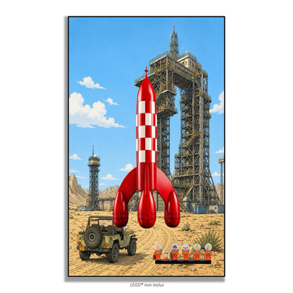 Wall display for LEGO® Ideas Tintin's Rocket 21367