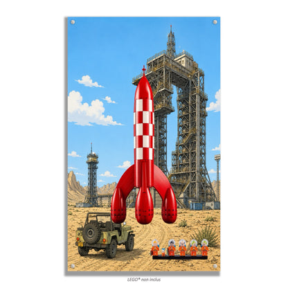 Wall display for LEGO® Ideas Tintin's Rocket 21367