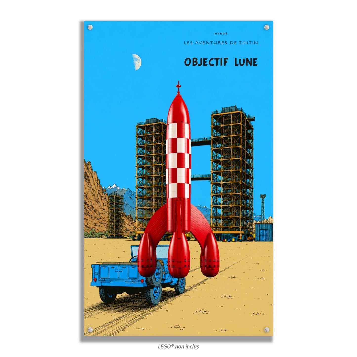 Tableaux muraux LEGO Ideas La Fusée de Tintin 21367 — 5 styles, 2 finitions