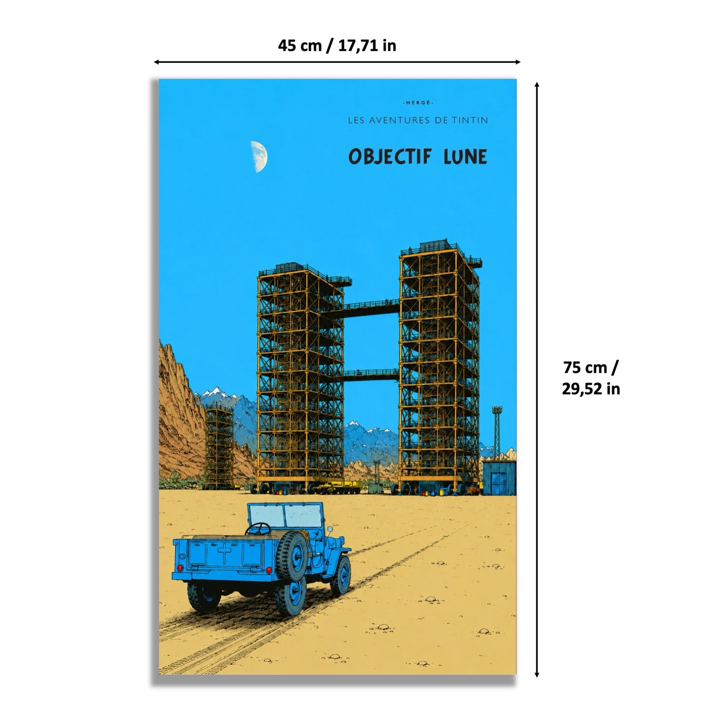 Tableaux muraux LEGO Ideas La Fusée de Tintin 21367 — 5 styles, 2 finitions