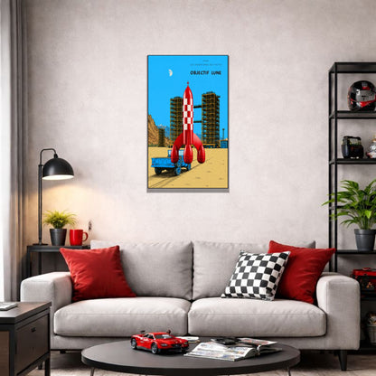 Tableaux muraux LEGO Ideas La Fusée de Tintin 21367 — 5 styles, 2 finitions