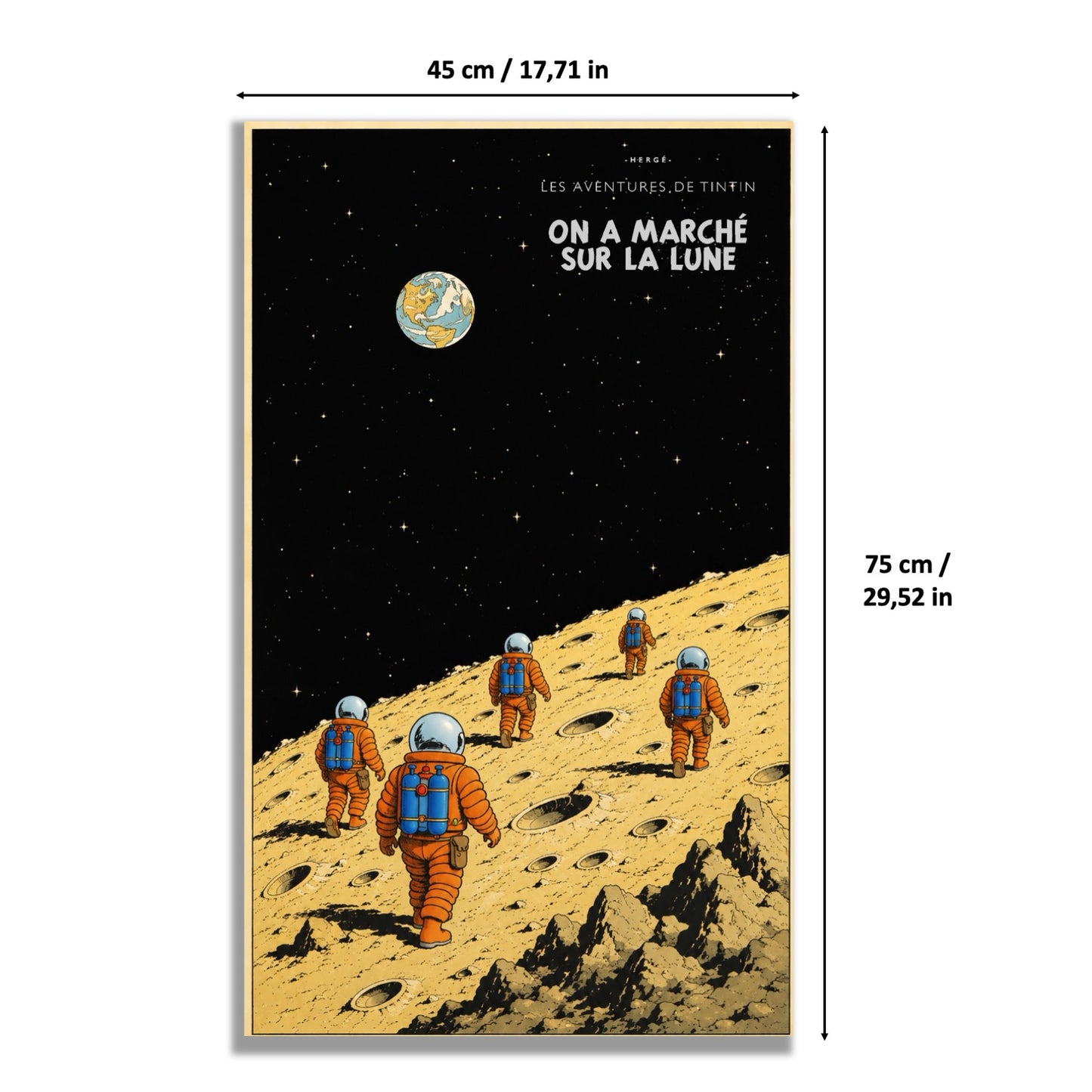 Tableaux muraux LEGO Ideas La Fusée de Tintin 21367 — 5 styles, 2 finitions