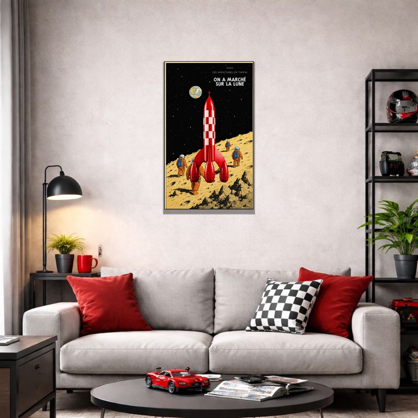 Tableaux muraux LEGO Ideas La Fusée de Tintin 21367 — 5 styles, 2 finitions