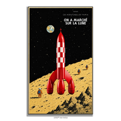 Tableaux muraux LEGO Ideas La Fusée de Tintin 21367 — 5 styles, 2 finitions