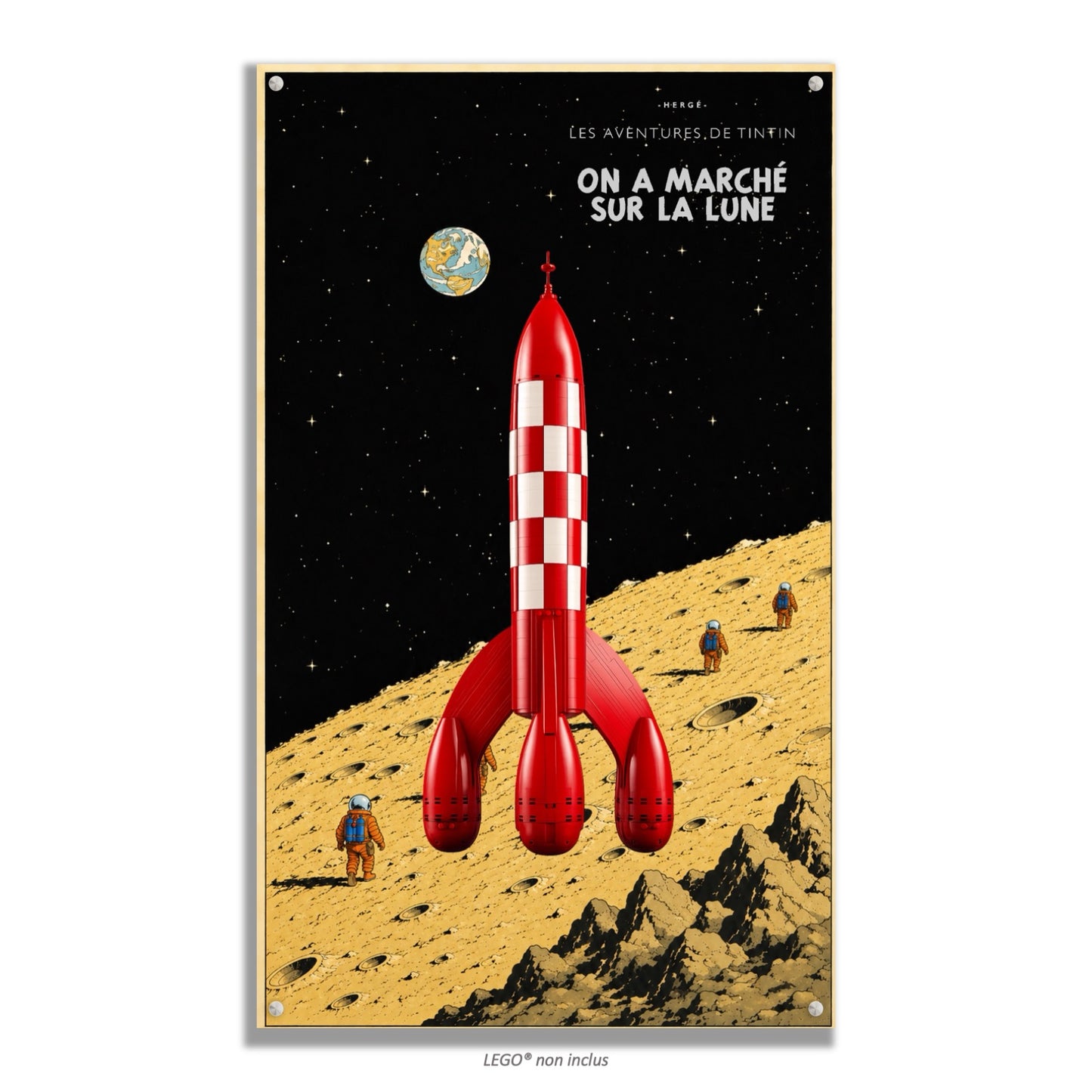 Tableaux muraux LEGO Ideas La Fusée de Tintin 21367 — 5 styles, 2 finitions