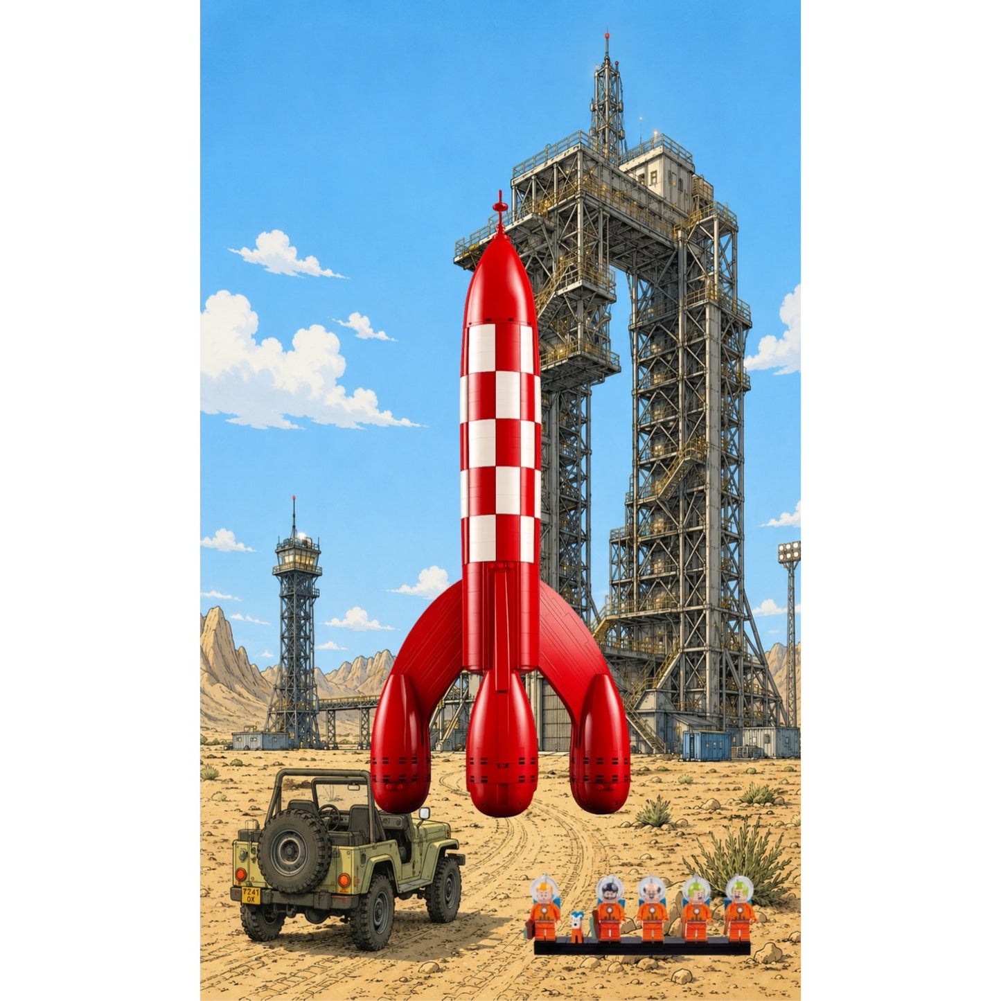 Wall display for LEGO® Ideas Tintin's Rocket 21367