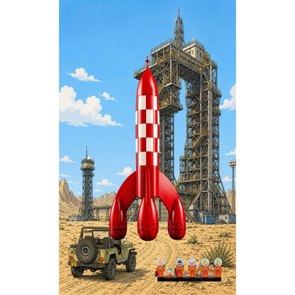 Wall display for LEGO® Ideas Tintin's Rocket 21367