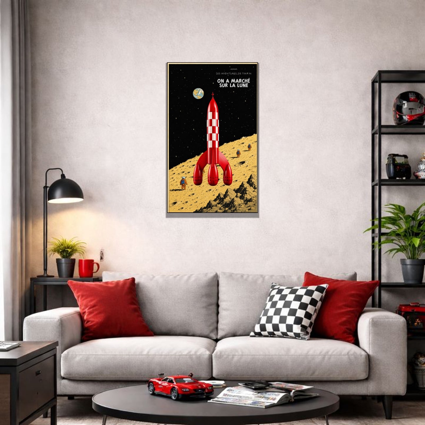 Tableaux muraux LEGO Ideas La Fusée de Tintin 21367 — 5 styles, 2 finitions