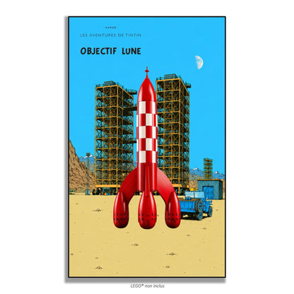 Tableaux muraux LEGO Ideas La Fusée de Tintin 21367 — 5 styles, 2 finitions