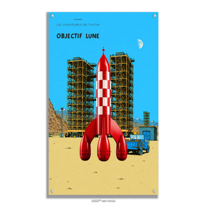 Tableaux muraux LEGO Ideas La Fusée de Tintin 21367 — 5 styles, 2 finitions