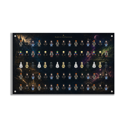 LEGO® Minifigure Display Wall Art 75x45 cm, for 75 Minifigures, 7 Backgrounds, 3 Finishes