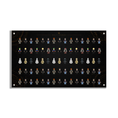 LEGO® Minifigure Display Wall Art 75x45 cm, for 75 Minifigures, 7 Backgrounds, 3 Finishes