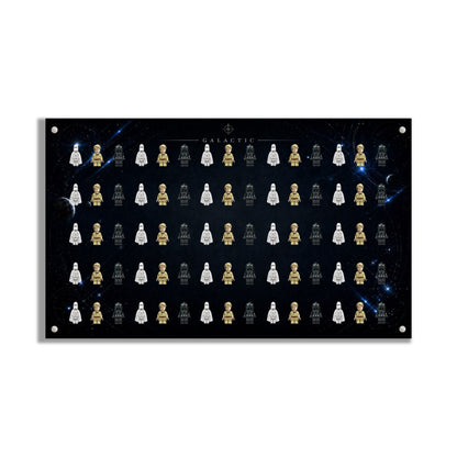 LEGO® Minifigure Display Wall Art 75x45 cm, for 75 Minifigures, 7 Backgrounds, 3 Finishes