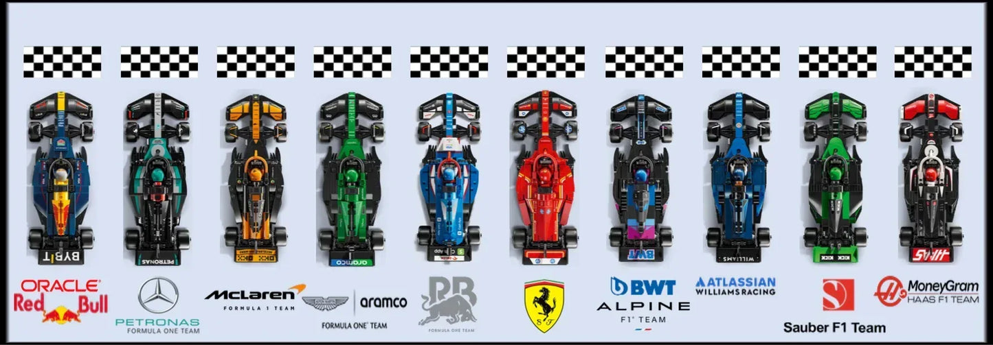 Tableau mural pour F1 LEGO Speed Champion 77242 / 77243 / 77244/ 77245 / 77246 / 77247 / 77248 / 77249 / 77250 / 77251 - Kadris