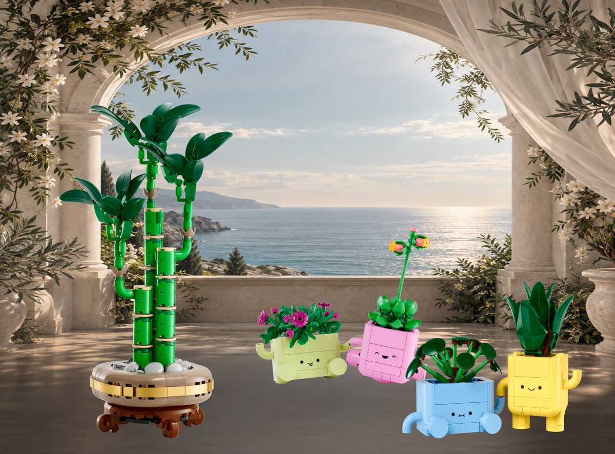 Botanicals plantes LEGO® 11512 et 10311 – Décor Lumière d’Azur – Set en place – Fond de meuble aluminium Kadris®